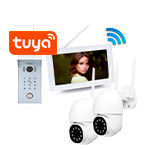 Беспроводной комплект домофона SkyNet 700-Tuya (1+2) и 2 камеры HDcom 9826
