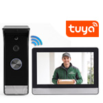 Беспроводной Wi-Fi/FullHD/TUYA домофон 7" с камерой «SkyNet 1400-SP-Tuya» с встроенной солнечной панелью